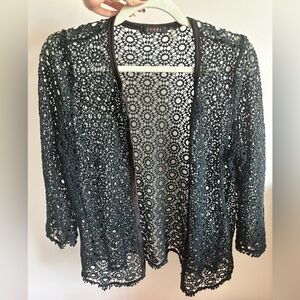 Cyrus Black Crochet Cardigan